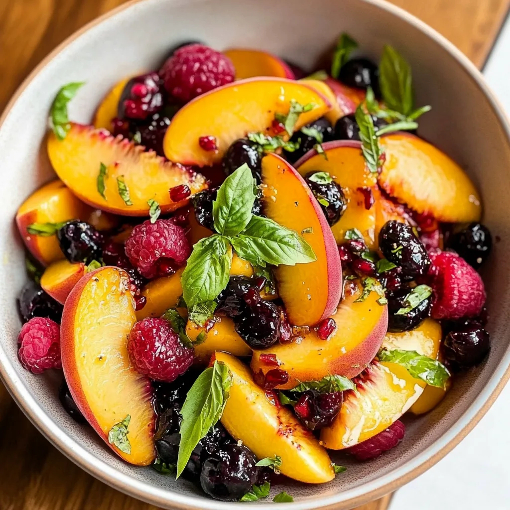 Summer Peach Fruit Salad with Honey and Basil