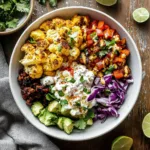 Roasted Cauliflower Taco Bowls with Cilantro Lime Ranch