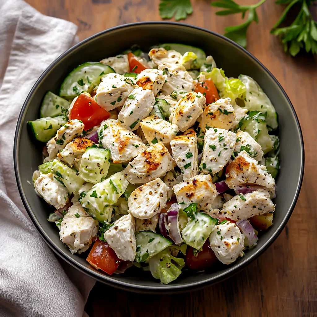High Protein Greek Yogurt Chicken Salad (Extra Creamy with Cottage Cheese)