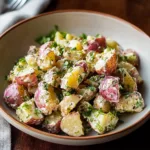 Creamy Herb-Infused Red Potato Salad with Tangy Mustard Dressing