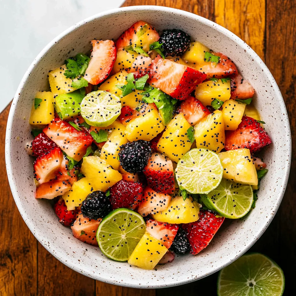 Honey Lime Poppy Seed Fruit Salad with Nourishing Brightness