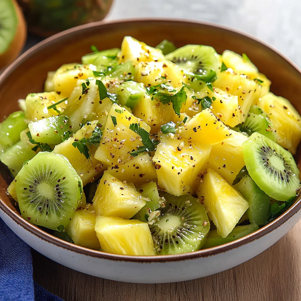 Pineapple Kiwi Salad: A Refreshing Summer Picnic Basket Star with Sweet Honey Lime Dressing