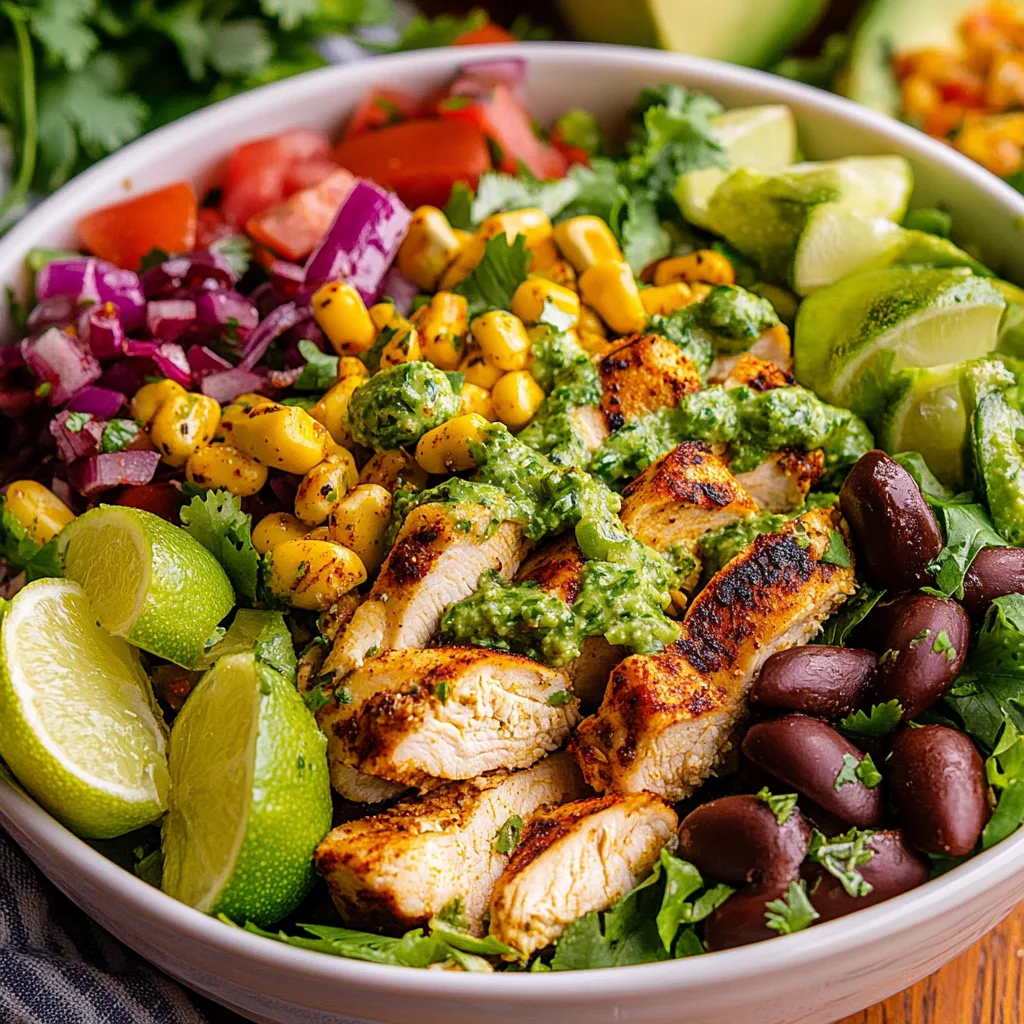 Chicken Taco Salad with Cilantro-Lime Vinaigrette
