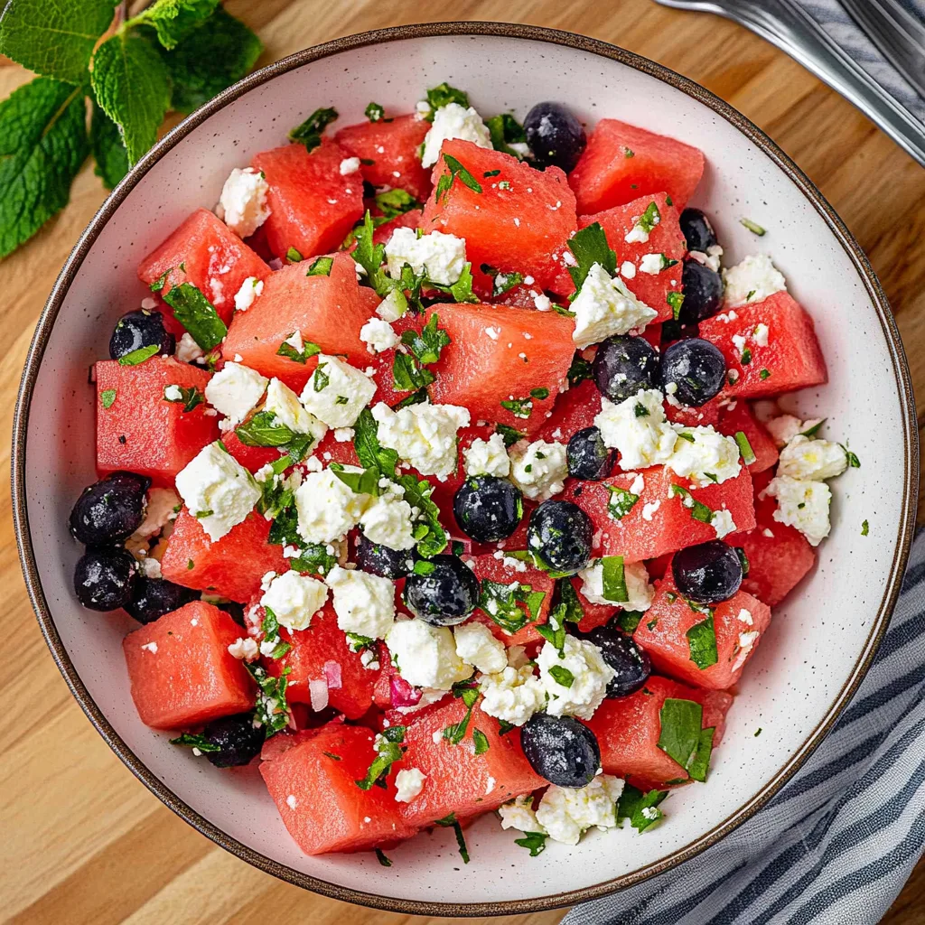 Homemade Watermelon Feta Salad