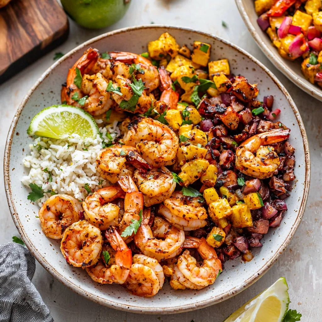 Caribbean Jerk Shrimp Bowls