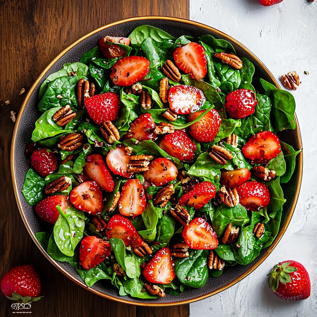 Spinach Strawberry Salad with Pecans: A Fresh &amp; Nourishing Delight