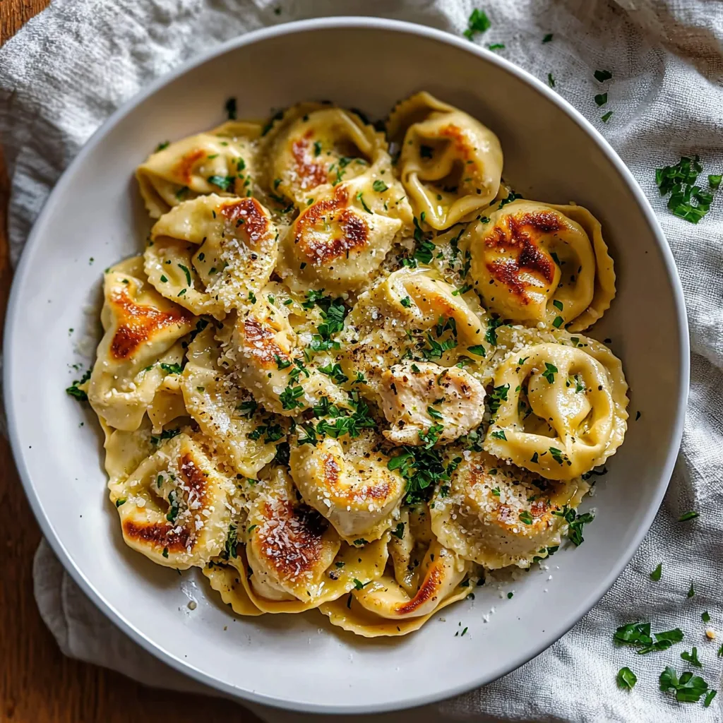 Creamy Garlic Parmesan Chicken Tortellini
