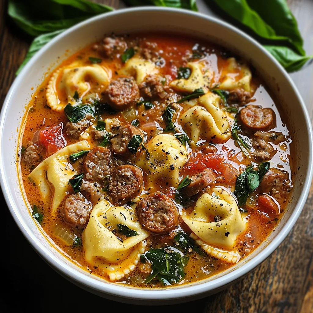 Italian Sausage Tortellini Soup