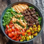 High Protein Burger Bowls