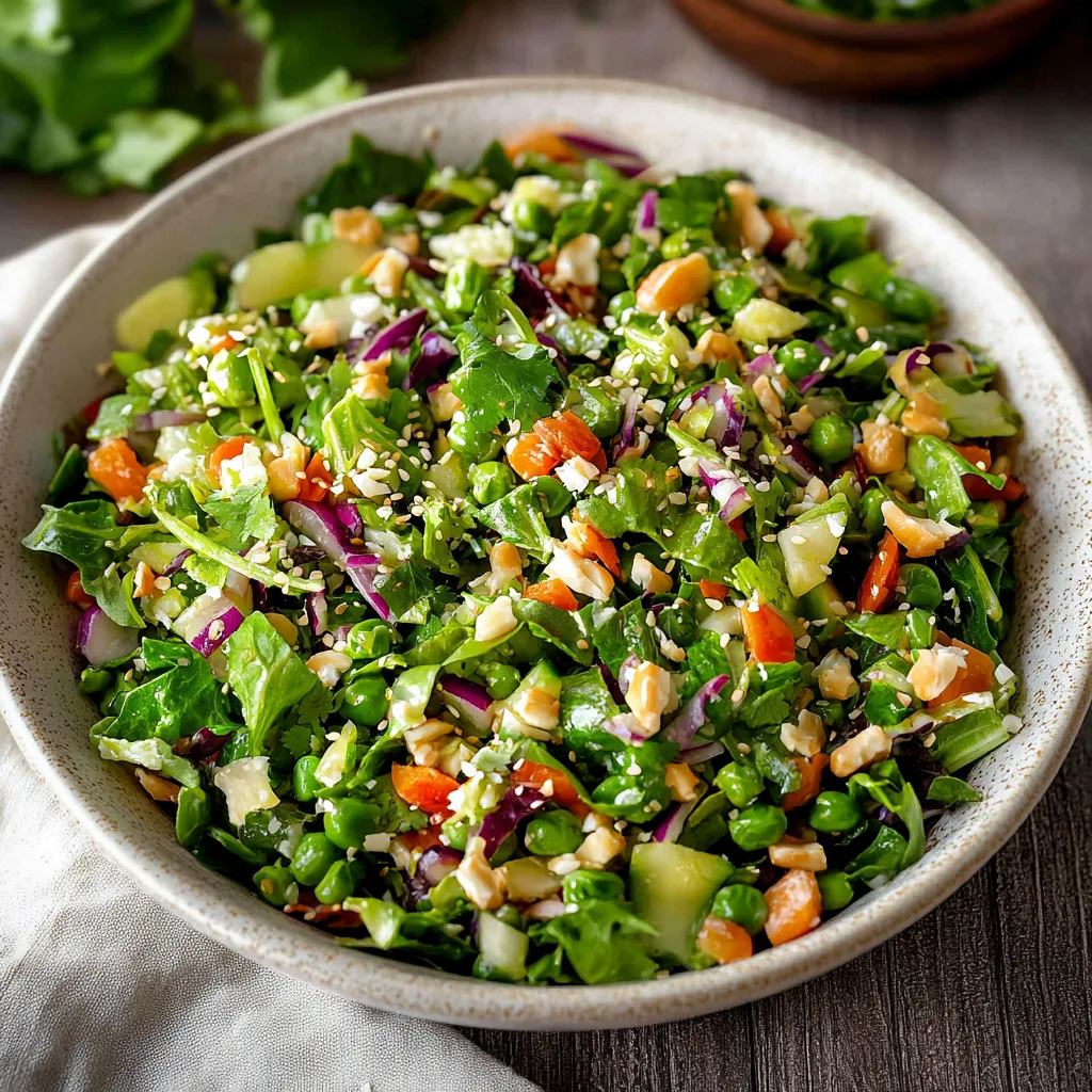 High Protein Salad with Asian Dressing