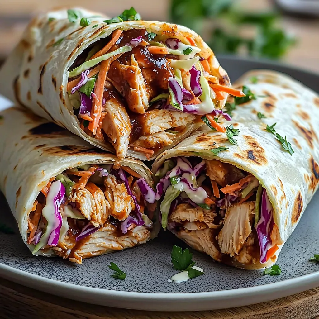 Easy BBQ Chicken Coleslaw Wraps: A Nourishing Lunch