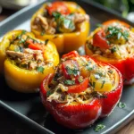 Mediterranean Chicken Stuffed Bell Peppers