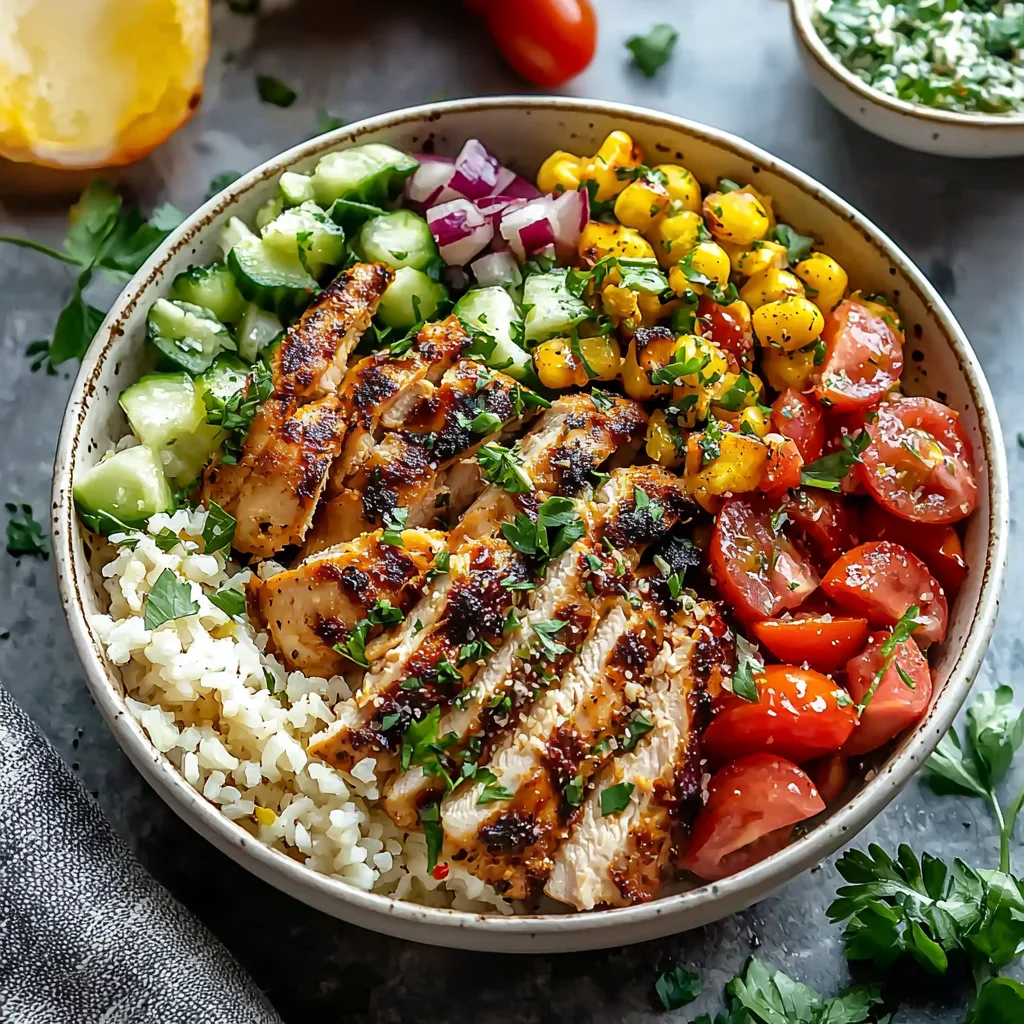 Mouthwatering Mediterranean Chicken Bowls