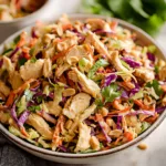 Thai Peanut Chicken Crunch Slaw Salad