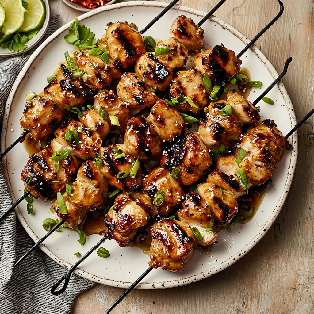 Honey Garlic Asian Chicken Kabobs