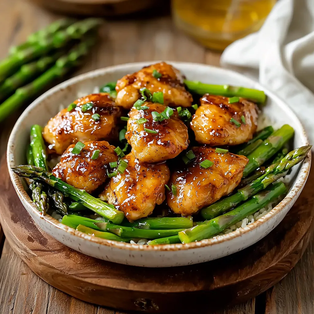 Homemade Honey Mustard Chicken with Asparagus