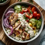 Greek Chicken Bowls with Tahini Feta Sauce