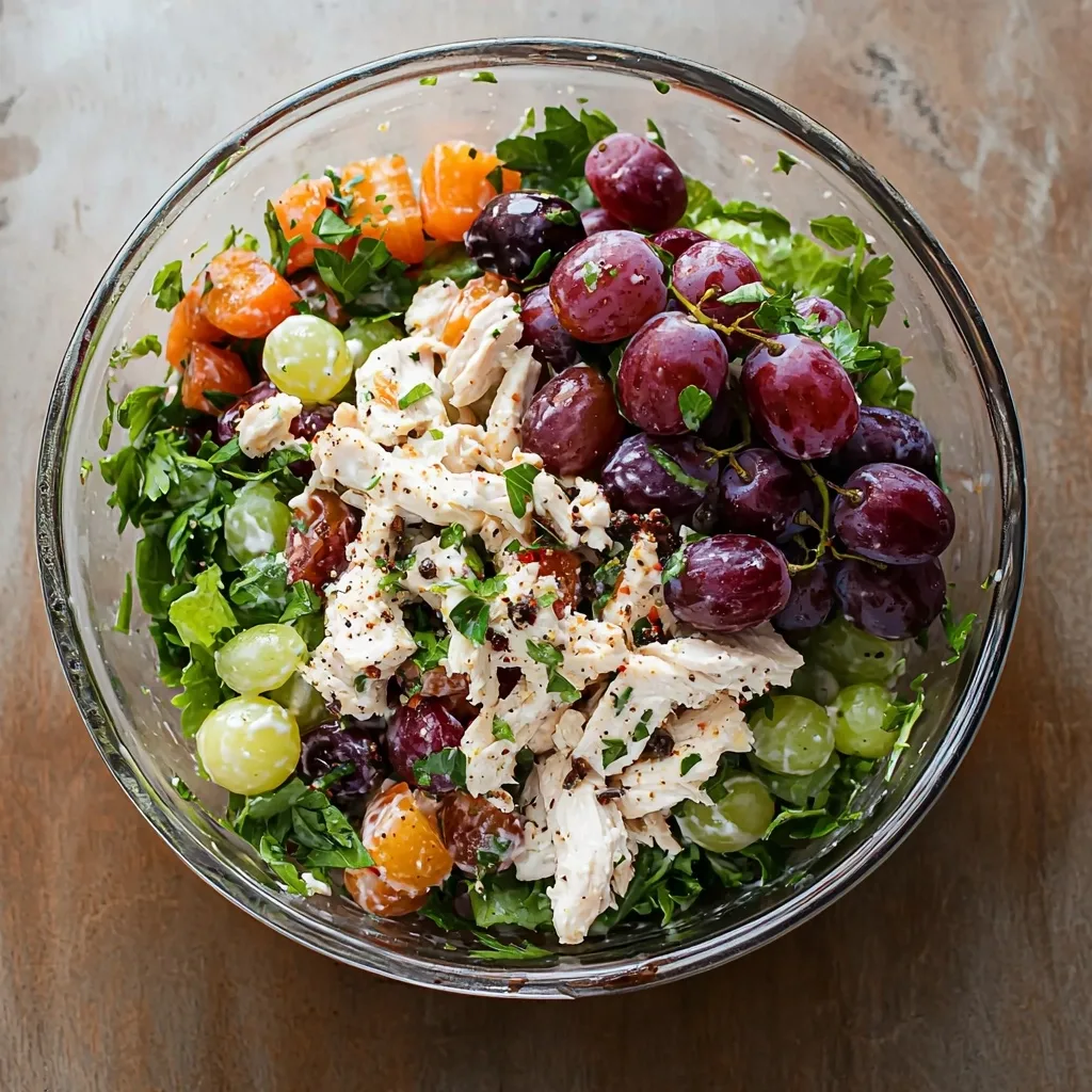 Greek Yogurt Chicken Salad with Grapes and Cranberries