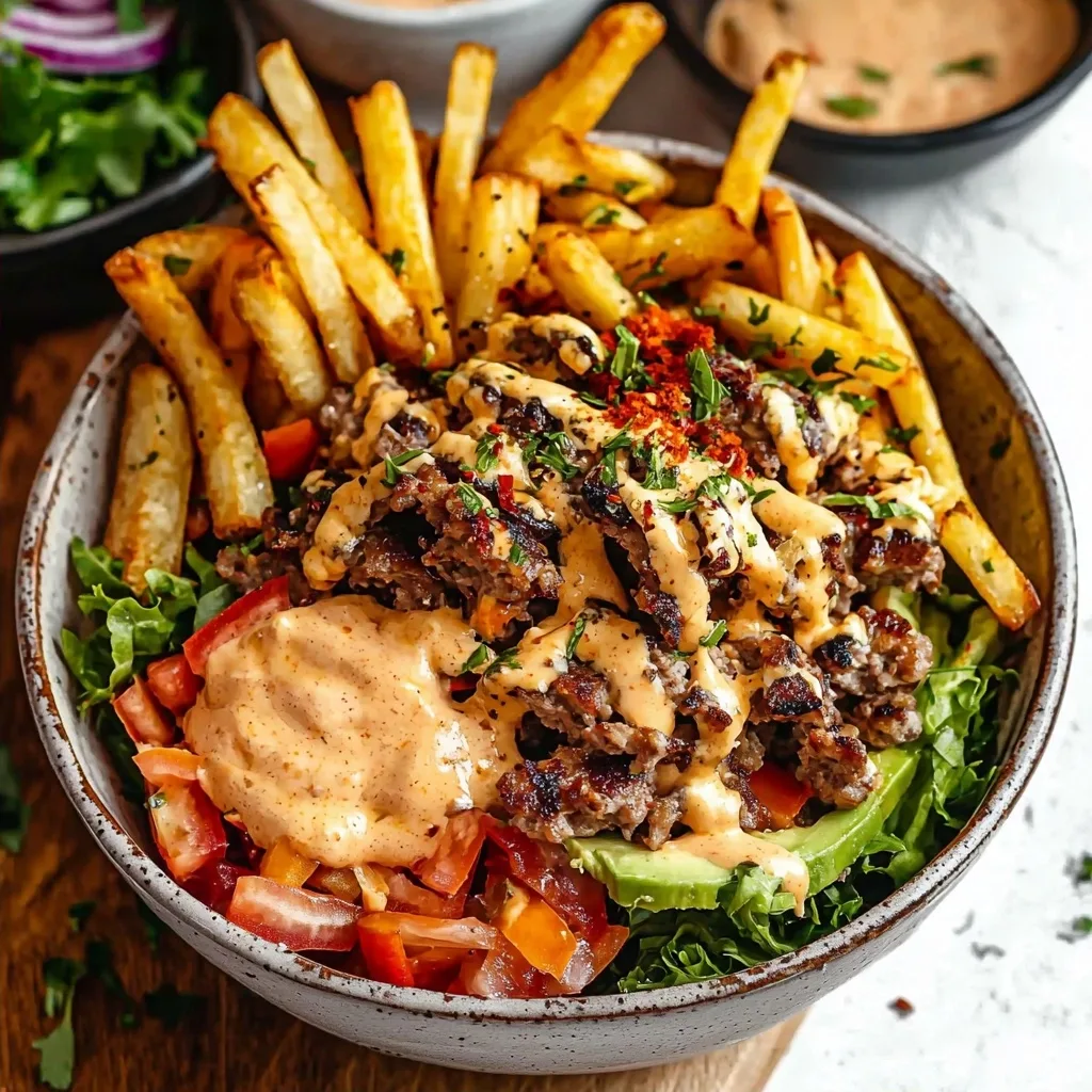 The Best Burger Bowls with Fries