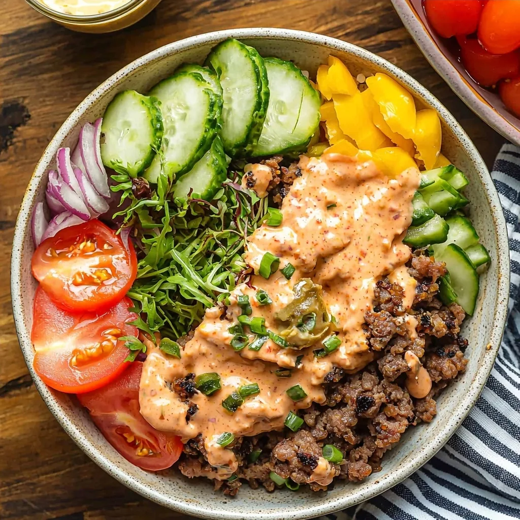 Low Carb Burger Bowls with Special Sauce
