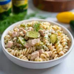 High Protein Dill Pickle Tuna Pasta Salad
