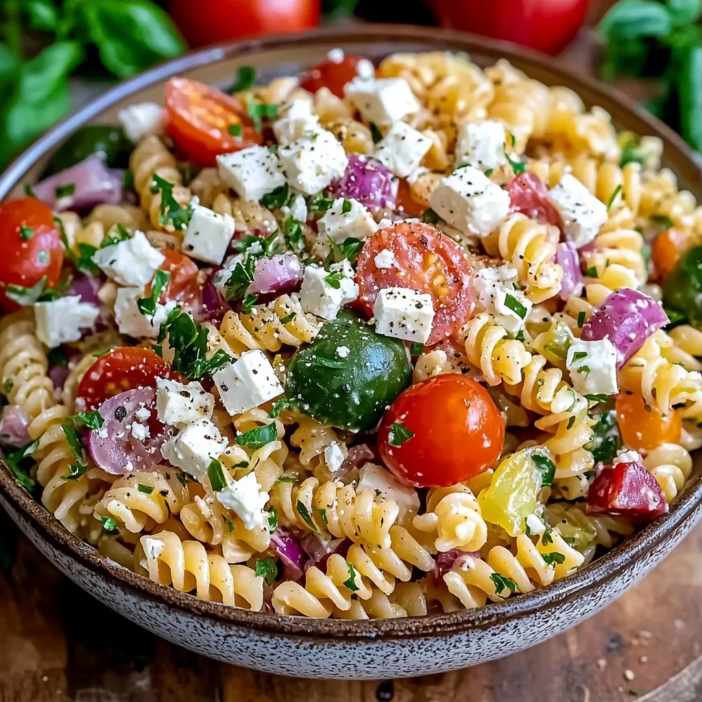 Quick Greek Pasta Salad