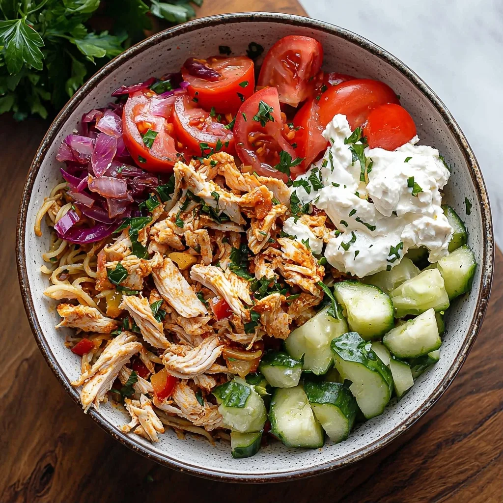 Leftover Chicken Gyros Bowls
