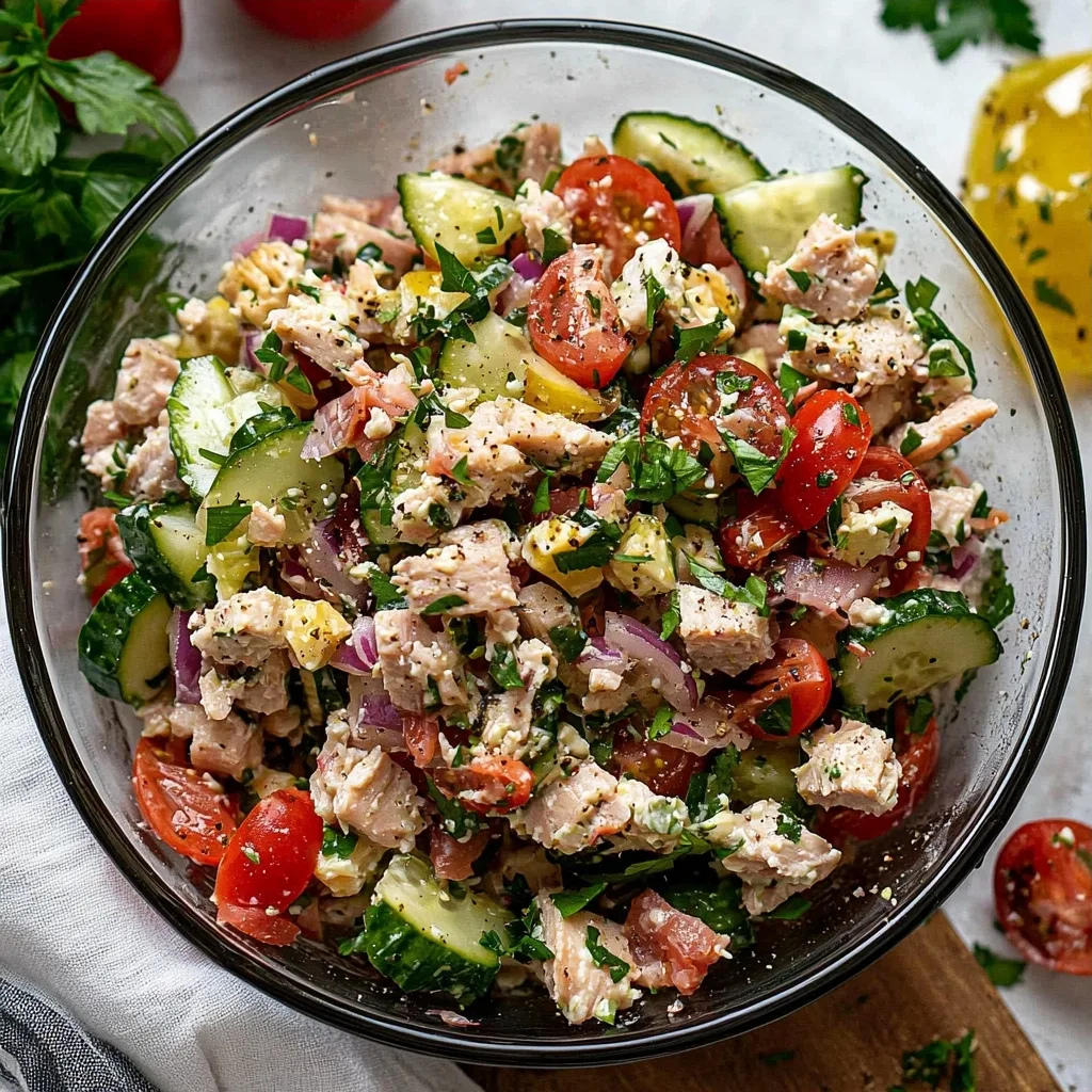 Mediterranean Tuna Salad No Mayo