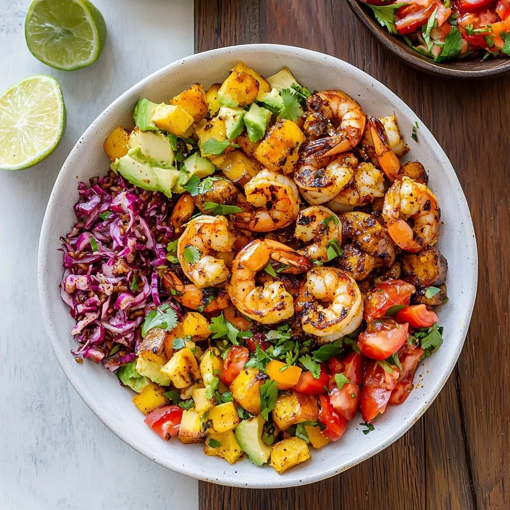 Easy Caribbean Jerk Shrimp Bowls with Pineapple Salsa