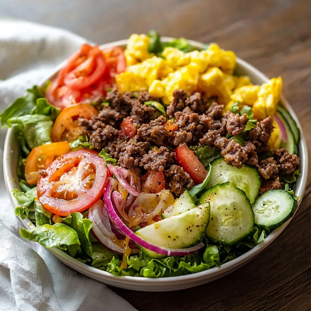 The Best Keto Cheeseburger Salad