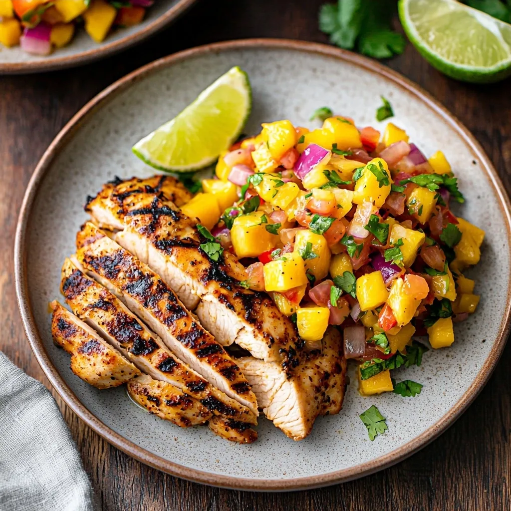 Chipotle Lime Grilled Chicken with Mango Salsa
