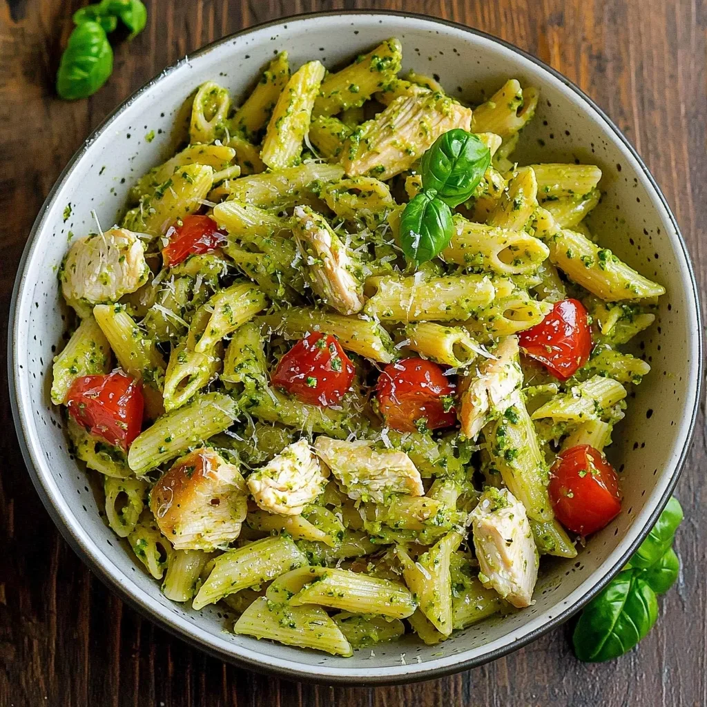 The Best Chicken Pesto Pasta