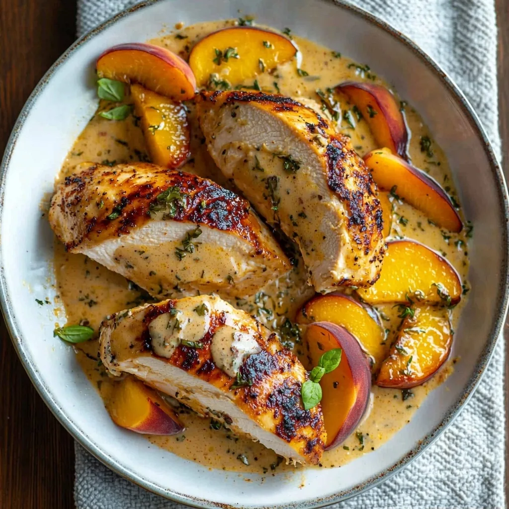 Creamy Peach Dijon Chicken