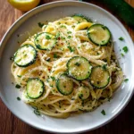 Pasta with Zucchini Lemon Garlic Sauce