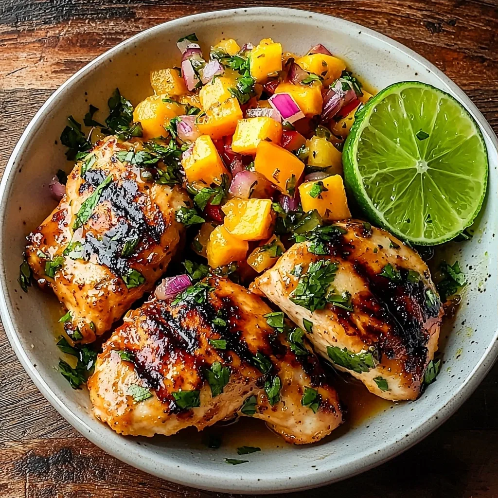 Honey Lime Chicken with Mango Salsa