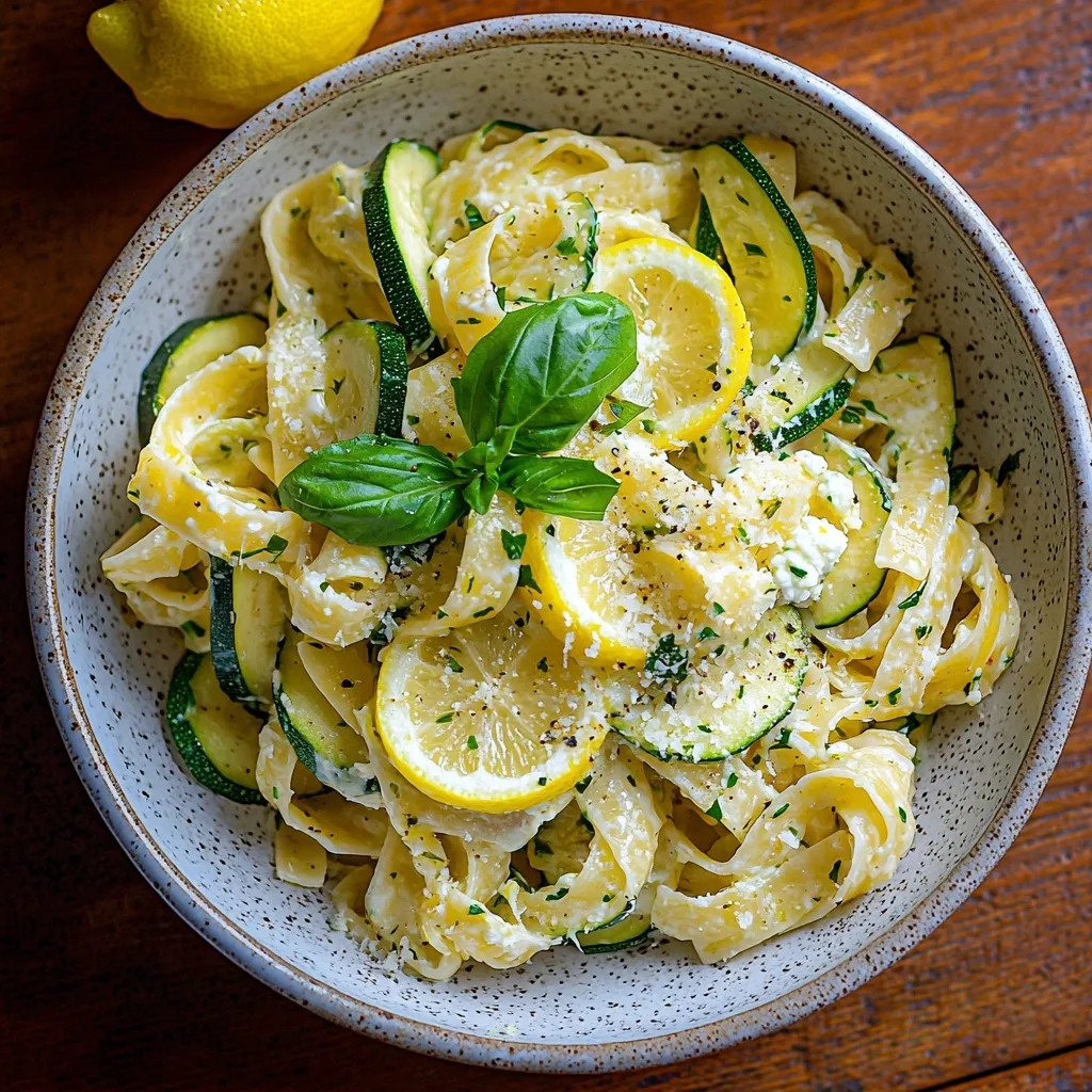 Lemon Ricotta Zucchini Pasta