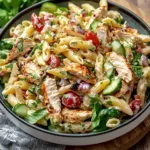 Tangy Balsamic Chicken Pasta Salad