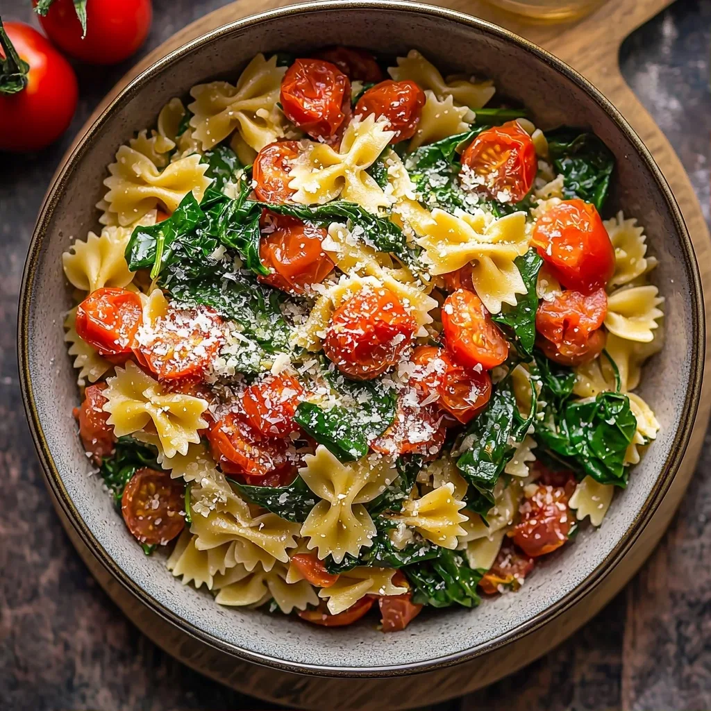Easy Tomato and Spinach Pasta