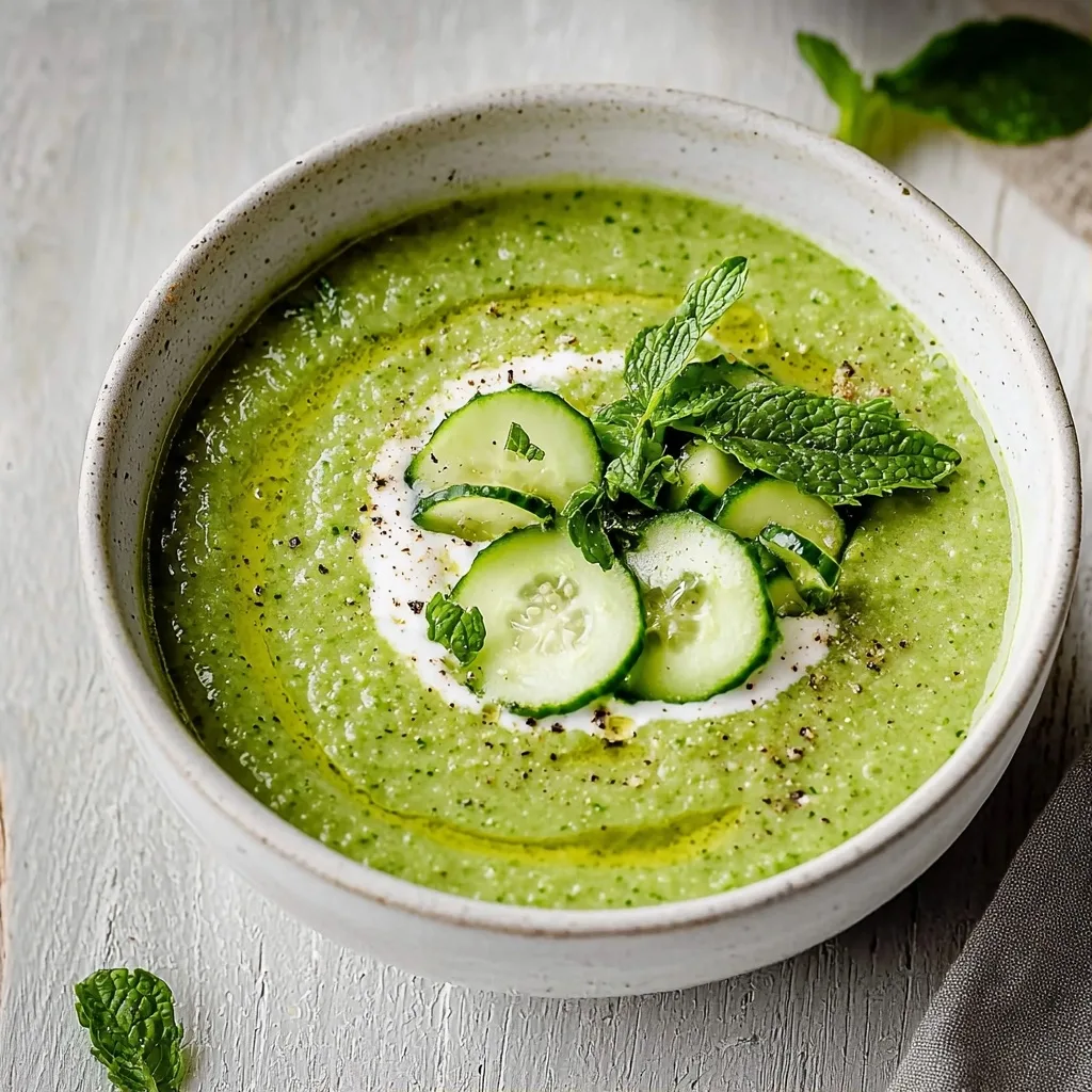 Cucumber Mint Gazpacho Soup