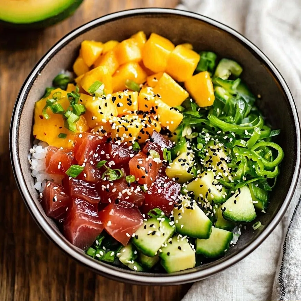 Ahi Poke Bowl with Mango: A Taste of Sunshine