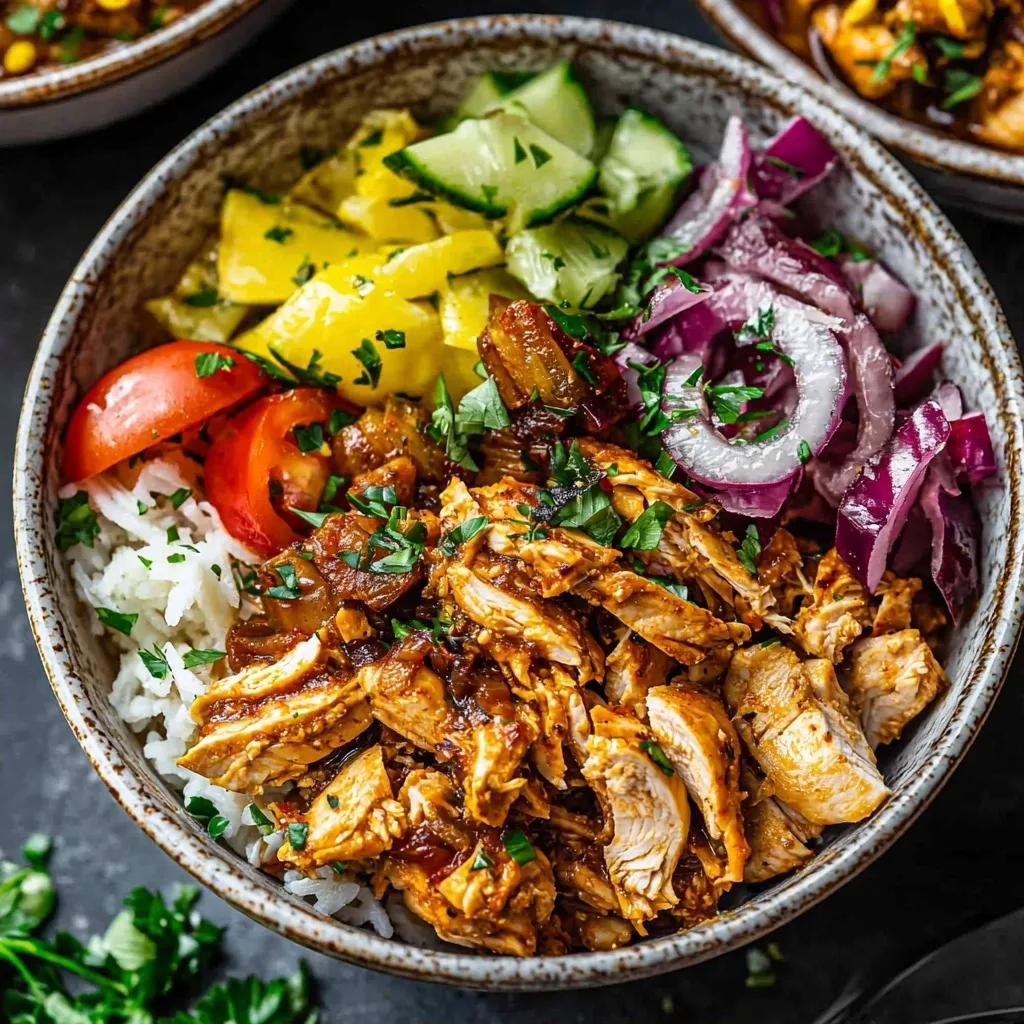 Crockpot Chicken Shawarma Bowl