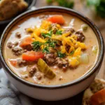 Crockpot Cheeseburger Soup Recipe