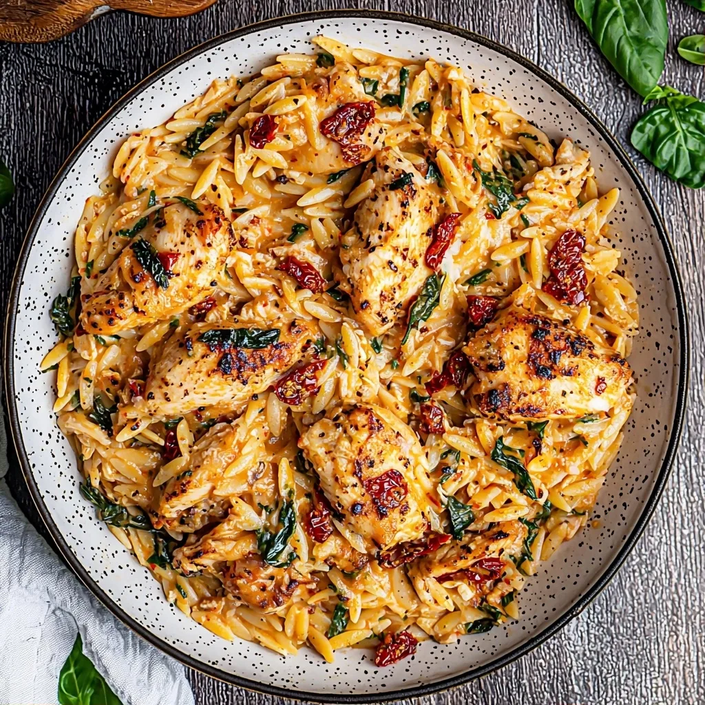 Creamy Sun-Dried Tomato Chicken Orzo