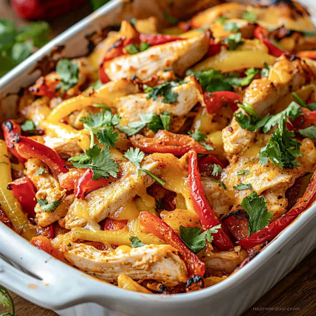 Easy Chicken Fajita Casserole Recipe