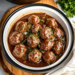 Easy Slow Cooker Salisbury Steak Meatballs