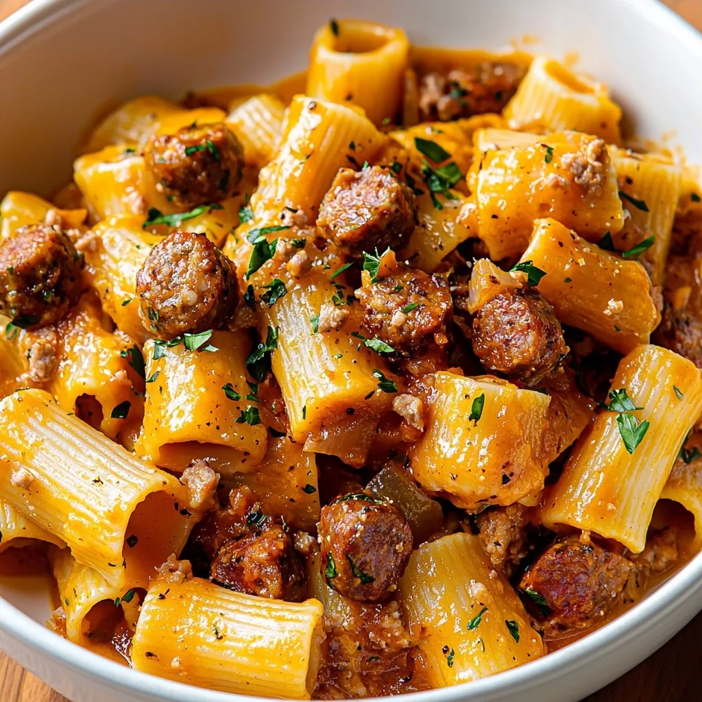 Cozy Butternut Squash and Sausage Pasta