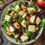 Easy Salad with Brie Apple and Shallot Vinaigrette