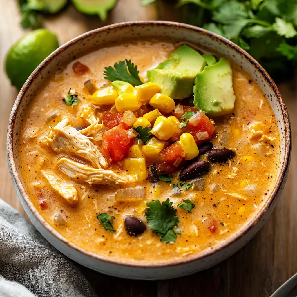 Delicious Creamy Chicken Tortilla Soup