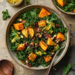 Sweet Potato Kale Salad with Maple Mustard Dressing