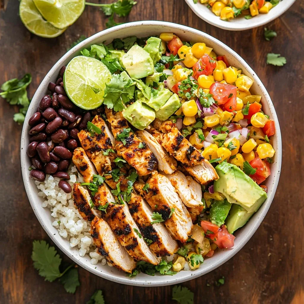 Easy and Healthy Chicken Burrito Bowl